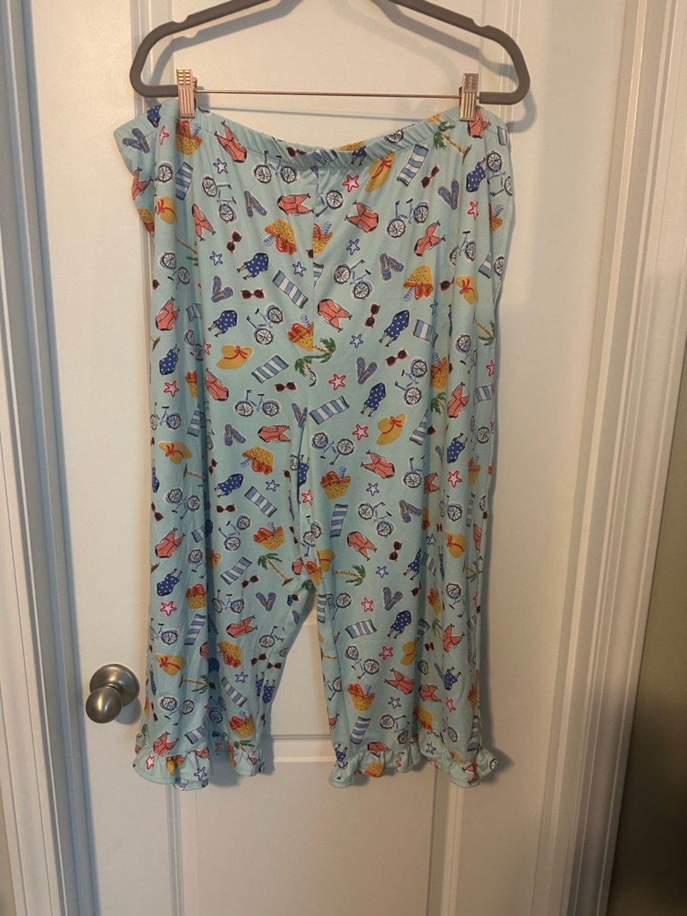 Cuddl Duds Light Blue Beach Print Pajama Set - Picture 3 of 6